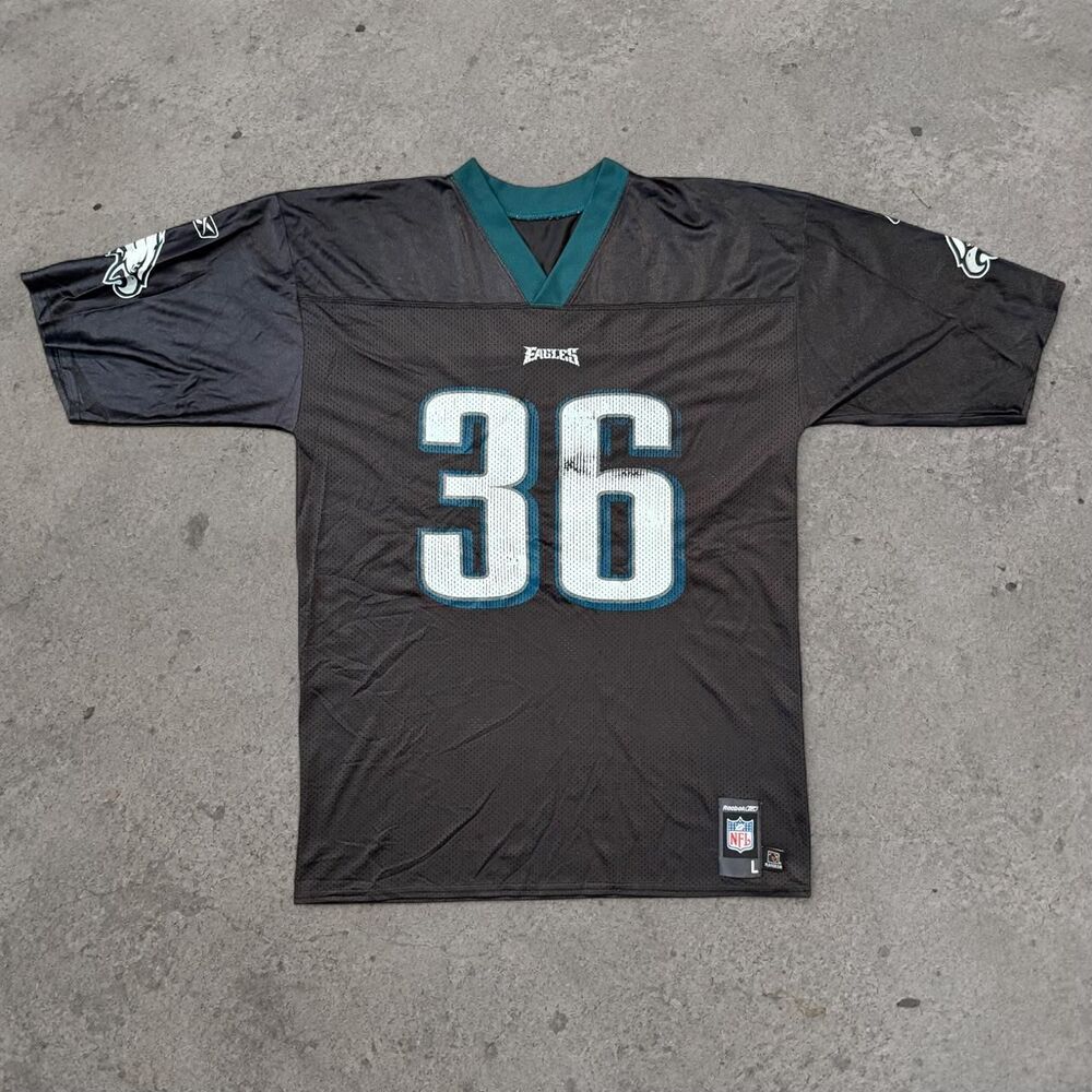 Y2K 2000’s Eagles Brian Westbrook #36 Reebok Black Jersey Men’s Size Large